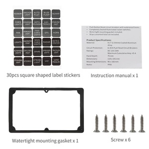 Light 6 Gang Switch Marine Boat Rocker Caravan Switch Panel para coche barco Rv Truck Bus Yacht - Product Image 6