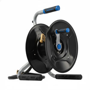 Enrouleur de tuyau portable en acier 16,73x16,73x18,38 m, 75 pieds, hybride polymère PVC, industriel, automobile, à ressort, enroulement automatique ODGGAR016 - Product Image 1