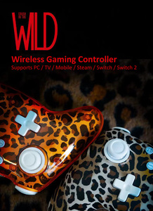 Controlador de Joystick Inalámbrico PB Leopard Amber Serie <span class=keywords><strong>Animal</strong></span> Pattern, 2.4GHz, Botón Turbo, Giroscopio de Seis Ejes - Product Image 5
