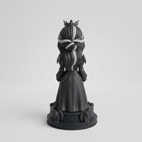 Figurine Bobblehead Gothique Personnalisée en Résine, Reine des Ténèbres, Princesse Vampire, Statue Corbeau, Décoration d'Halloween pour Maison et Bureau, Vente en Gros