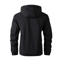 Blouson Bomber Homme Transfrontalier Automne 2025 Nouvelle Tendance Marque Décontractée Extérieur Long Imperméable Fermeture Éclair Sans Col Capuche