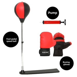 Sac de sable de boxe à pédale pour enfants personnalisé <span class=keywords><strong>avec</strong></span> <span class=keywords><strong>gants</strong></span> de boxe balles de vitesse réflexes sac de boxe pour enfants - Product Image 6