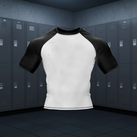 T-shirt de protection contre les éruptions cutanées à manches courtes pour unisexe, tissu rafraîchissant, séchage rapide, coutures plates, protection solaire pour les sports nautiques actifs, rashguard BJJ