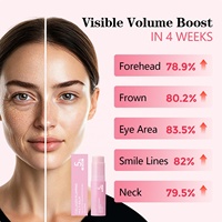 Stick anti-rides hydratant pour les lèvres et le visage, baume réparateur pour la peau au PDRN et collagène rose, stick multi-baume volumisant, faible MOQ, marque privée