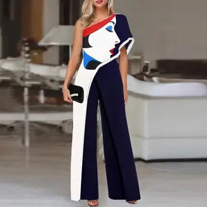 Hot Verkoper-Kleding Leveranciers Vrouwen Kleding Formele Ronde Hals Jumpsuit Mode Jumpsuits