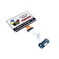 Pantalla de Papel Electrónico de 7.3 Pulgadas y 6 Colores, Pantalla de Tinta Electrónica, Bajo Consumo de Energía, 800*480 Píxeles, Comunicación SPI, para Controlador de Papel Electrónico HAT