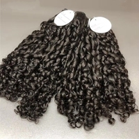 Extensiones de Cabello Humano Virgen Vietnamita 100% Sin Procesar, Color Marrón, Doble Trama, Rizos Pixie, Proveedor de Extensiones de Cabello Humano