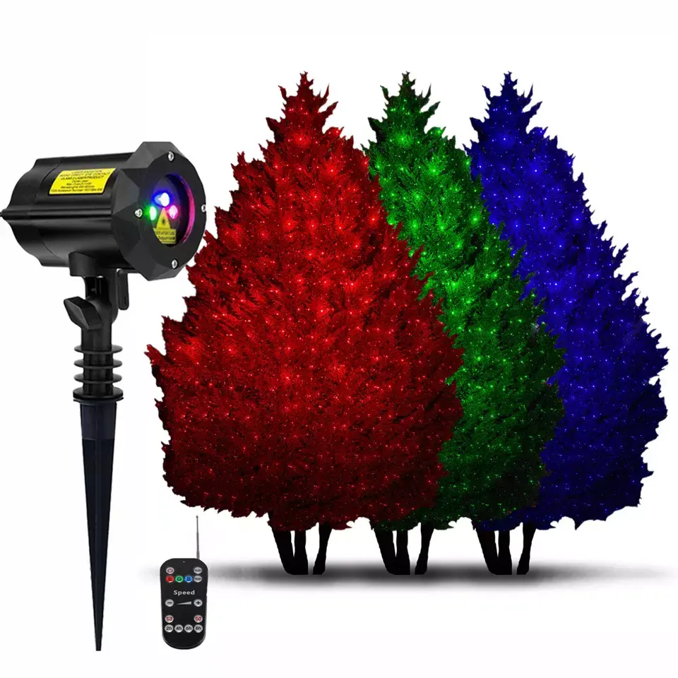 2023 Garden Laser Christmas lights firefly holiday decoration light smart outdoor lights RGB star projector X-33P-B