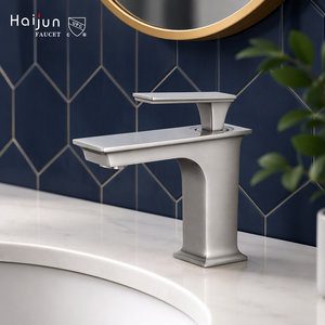 Chrome Square <strong>Waterfall</strong> Basin Faucet Deck Mount Bathroom Sink Mixer Tap Single Handle Modern Luxury <strong>Tapware</strong> Factory Wholesale - Product Image 6