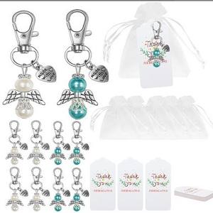 Angel Favor Lucky Horseshoe Bags Plus Tags Guest Return Gifts Baby Shower Despedida de soltera Wedding Party Charm Favors Llaveros - Product Image 1