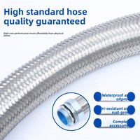 Gaine métallique anti-explosion en acier inoxydable 304, conduit tressé, tuyau flexible gainé PVC pour la protection des fils/câbles intérieurs
