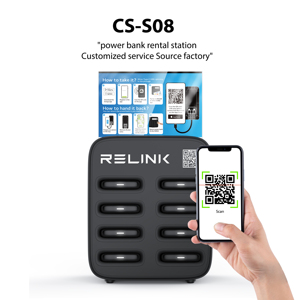 Borne <span class=keywords><strong>de</strong></span> location <span class=keywords><strong>de</strong></span> batteries externes à 8 emplacements avec application et <span class=keywords><strong>code</strong></span> QR pour centres commerciaux et supermarchés, avec panneau publicitaire en acrylique - Product Image 6