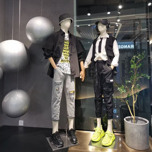 Di alta qualità femminile/maschio corpo completo manichino in fibra di vetro bianco manichino Torso con testa vestito adulto forma modello di visualizzazione per negozio - Product Image 6