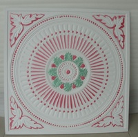 Aislamiento de calor falso techo/colorido 3D diseño de la flor de techo de yeso/GRG azulejos de placa de yeso