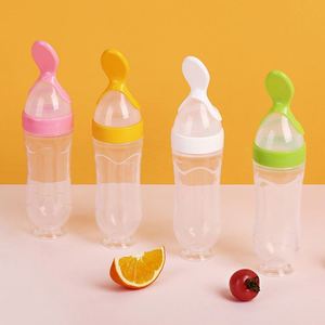 Cuchara de distribución de alimentos complementarios para niños, alimentador de alimentos para bebés, cuchara de alimentación exprimidora, cuchara de botella exprimidora de silicona - Product Image 6