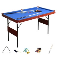 Mesa de billar plegable para interiores de 55 pulgadas, mesa de billar de 4,5 pies, mesa de juego de billar para interiores