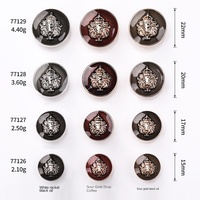 Accessoires vestimentaires - Boutons brodés à la main en alliage de zinc plaqué, motif Tête de Lion Couronnée, effet goutte d'huile, pour manteau en laine, veste, costume, 20mm