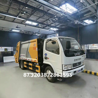 Camion compacteur à rouleaux diesel CLW 4x2 3 tonnes 5 tonnes, boîte de vitesses manuelle, moteur, véhicule de transport de déchets, bras de levage à crochet, Euro 2