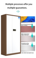Armoire de classement en acier de grande taille, nouveau modèle, pour bureau et usage domestique, avec serrure électronique à code, pour matériaux d'archives et documents d'assurance, en métal.