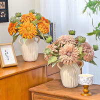 Bouquet de tournesols artificiels en soie, fleurs en forme de ours en peluche, décoration vintage portable pour Halloween, salon, entrée, table, imperméable