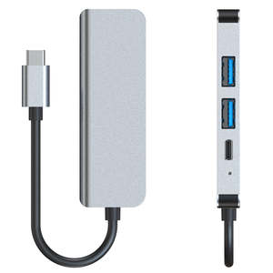 Ordinateur portable haute vitesse 4-en-1 station d'accueil type usb C hub avec hd-mi PD TF SD lecteur de carte usb <span class=keywords><strong>hubusb</strong></span> lecteur de carte - Product Image 4