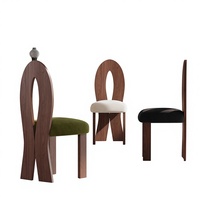 Chaise de salle à manger mobile de style nordique vintage, design sirène, en bois de frêne, revêtement en cuir, mobilier de maison, salle à manger, bureau à domicile