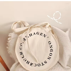 Borse in Tela Rotonde Pieghevoli Personalizzabili Ecologiche con Tracolla <span class=keywords><strong>e</strong></span> Logo per <span class=keywords><strong>Spiaggia</strong></span> <span class=keywords><strong>e</strong></span> Shopping Riutilizzabile - Product Image 3