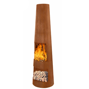 Modern Crafted Steel Fireplace with <strong>Chimney</strong> <strong>for</strong> <strong>Garden</strong> - Product Image 6