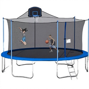 Hot <strong>Sale</strong> Outdoor Alloy Steel <strong>10ft</strong> Kids <strong>Trampoline</strong> with Safety Enclosure Net Christmas Gift for Boys and Girls-E-Commerce - Product Image 3