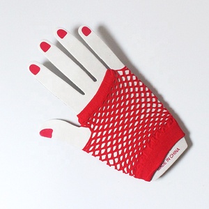 Gants en maille résille noir néon Short Party Dance Club Gants et mitaines fantaisie - Product Image 5