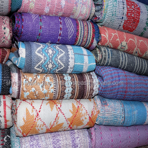 Édredon Kantha Antique en coton lourd, couverture brodée, Artisan, fait à la main, indien, Tribal, Vintage - Product Image 1