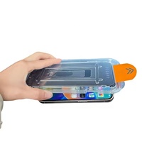 Protection d'écran en verre trempé 2.5D pour iPhone 16 13 Pro Max, installation facile, kit de retrait sans poussière, téléphones mobiles