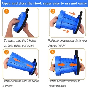 Portable Telescopic Folding Camping <b>Stool</b> <b>Garden</b> <b>Stool</b>, Suitable for Adult Outdoor Fishing, Hiking, Gardening, Travel, Barbecue - Product Image 5