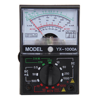 Mini multimètre analogique 90 mm * 60 mm * 32 mm, multi-testeur, mesure de la tension DC/AC, du courant DC, de la résistance, du dB avec des fils de test