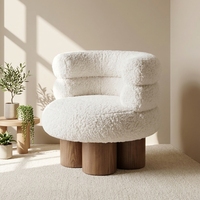 Fauteuil de maquillage design pour chambre féminine, tabouret à dossier tendance avec design rotatif