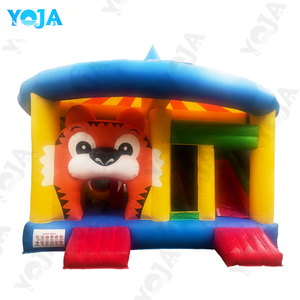 Castillo Inflable con Tobogán en Forma <span class=keywords><strong>de</strong></span> Tigre, Material <span class=keywords><strong>de</strong></span> PVC Seguro y Moderno, para Fiestas <span class=keywords><strong>de</strong></span> <span class=keywords><strong>Cumpleaños</strong></span> Comerciales en Patios Traseros - Product Image 2