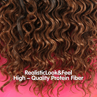 Rambut Sintetis Keriting Julianna Premium Protein Organik Tahan Panas FIber untuk Kepang Crochet Ekstensi Rambut Bio Fibra