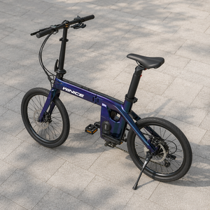 Bicicleta Eléctrica <span class=keywords><strong>Plegable</strong></span> de Carbono Completo de <span class=keywords><strong>20</strong></span> Pulgadas WINICE con Controlador Blue Dot WHEELTOP, 11 Velocidades, Pedal <span class=keywords><strong>Plegable</strong></span>, Bicicleta Urbana para Viajes - Product Image 4