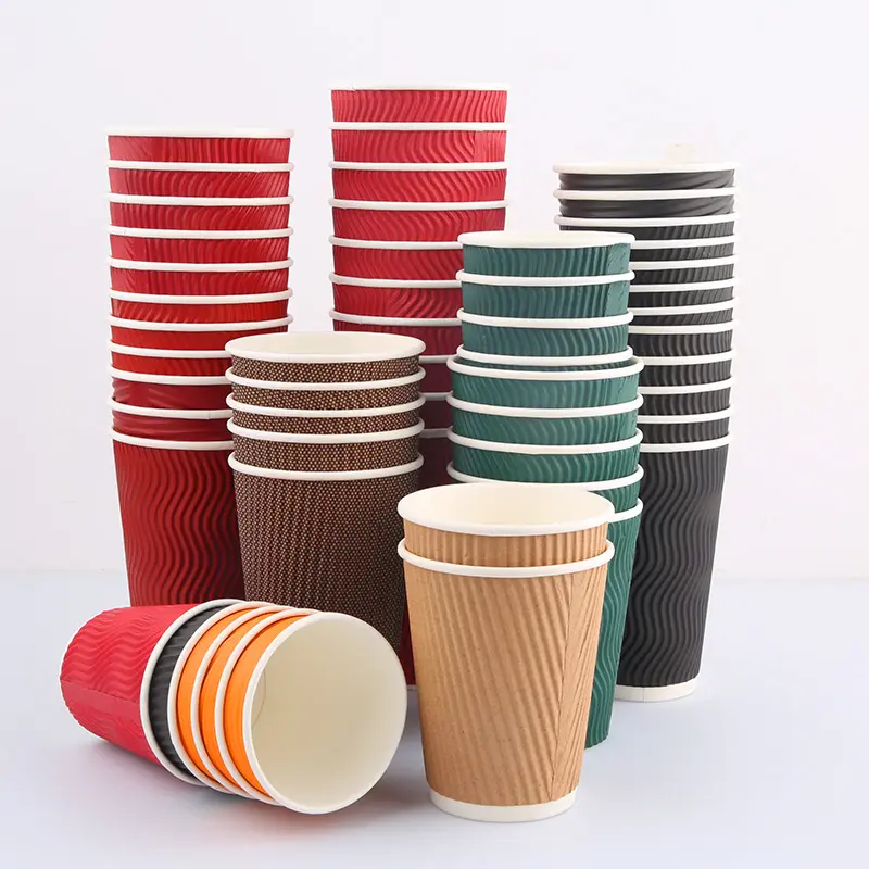 custom logo eco friendly disposable 16 oz Paper Cup For Coffee can take away coffee cup