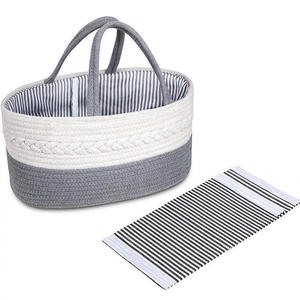 Cuerda <span class=keywords><strong>de</strong></span> algodón razonable barata 2025, organizador <span class=keywords><strong>de</strong></span> <span class=keywords><strong>pañales</strong></span> <span class=keywords><strong>de</strong></span> bebé plegable <span class=keywords><strong>de</strong></span> gran capacidad, cesta para cambiar <span class=keywords><strong>pañales</strong></span> <span class=keywords><strong>de</strong></span> mamá - Product Image 1