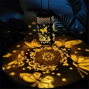 Lampe <span class=keywords><strong>solaire</strong></span> à LED en fer forgé pour arrosoir creux <span class=keywords><strong>Projecteur</strong></span> pour jardin, allée, cour, chemin, décoration, ornement - Product Image 6
