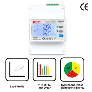 Dispositif de surveillance et de gestion de l'énergie Modbus <span class=keywords><strong>Fineco</strong></span> EM4371 0,33 V, compteur d'énergie triphasé, plug-and-play, léger, bobine de Rogowski - Product Image 4