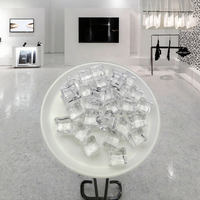 Mini cubes de glace carrés en résine 3D transparente 18mm 24mm pour la décoration de la maison et les mariages