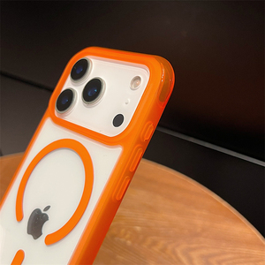 เคสโทรศัพท์กันกระแทกแบบใสสีลูกกวาดพร้อมแม่เหล็กสำหรับ iPhone 18 17 Pro Max 15 16 Pro ฝาหลังใส - Product Image 2