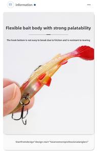 Prix direct usine – Leurre souple flottant multi-poids 75mm/96mm/115mm avec insert en plomb pour grossistes et distributeurs - Product Image 3