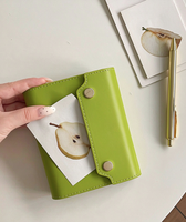 Mini A6 PU-Leder 6-Ring-Ordner Planer mit Druckknopfverschluss Taschennotizbuch mit Kartenfächern Individuelles Logo A7 Budget-Ordner Journal