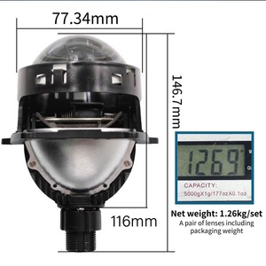 ไฟหน้า LED แบบลำแสงคู่ B2D ขนาด 3.0 นิ้ว 30000 ลูเมน 6000K 50W 12V สำหรับการติดตั้งเพิ่มเติม อัพเกรด ใช้ได้กับรถยนต์ทั่วไป - Product Image 1