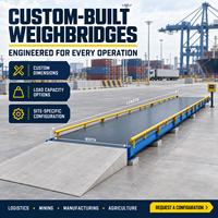 Balance modulaire pour camions 3 x 18 m avec quatre capteurs de pesage par section pour le pesage de véhicules lourds