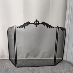 Elementi decorativi resistente in metallo protezione antincendio moderna semplice <span class=keywords><strong>griglia</strong></span> Design camino accessorio pieghevole accessorio include camino - Product Image 6