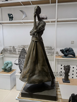 Statue de déesse de style européen Figurine en laiton artistique originale Moulages décoratifs pour décorations pour la maison
